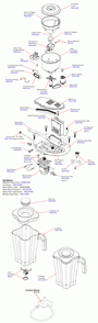 Diagram Diagram and Parts List for HBS1200-CCC-A  Hamilton Beach Blender
